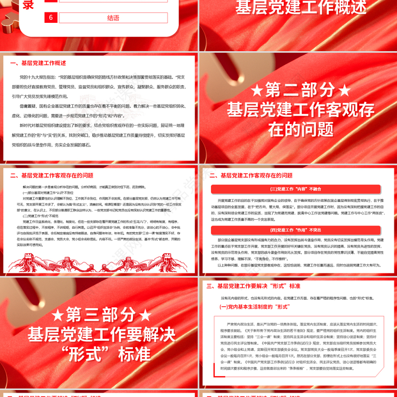 国企党建引领PPT简约实用融合党建工作形式与内容初探专题微党课