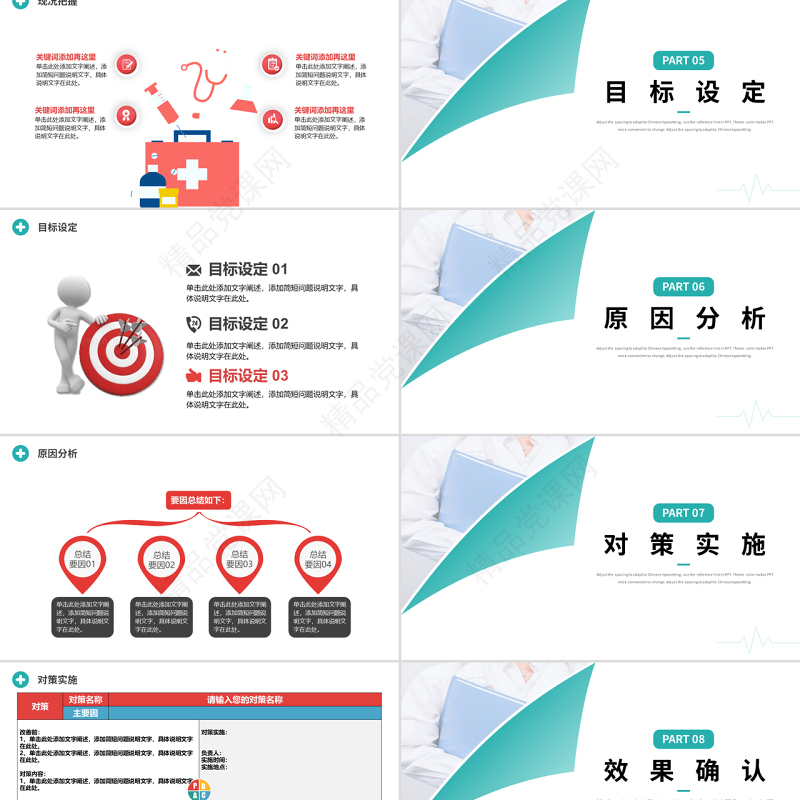 品管圈PPT个性创意医疗QC通用PPT