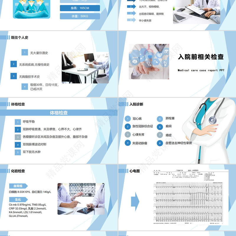 2022病例汇报PPT清新商务医疗通用PPT