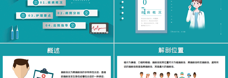 耳鼻喉护理查房术后医疗培训PPT卡通清新护理查房术后医疗培训PPT