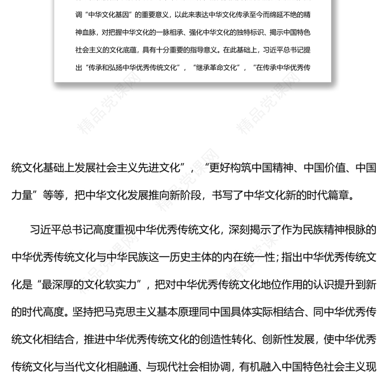 中华文化和中国精神的时代精华党支部主题党日专题