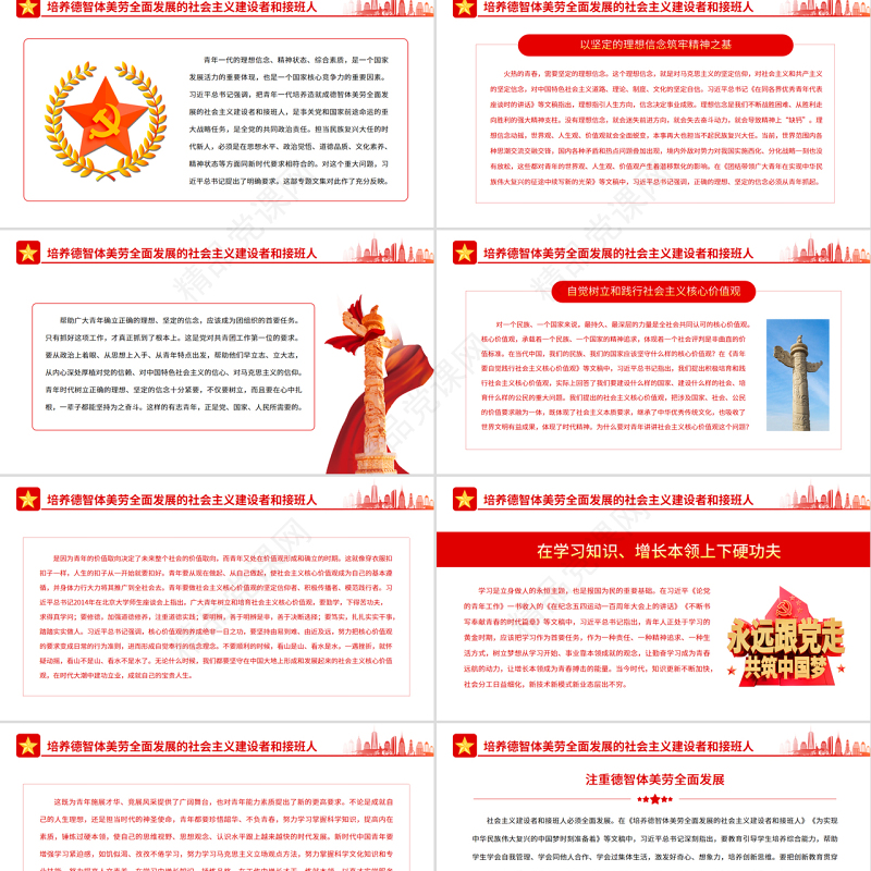 把青春播撒在民族复兴的征程上PPT深入学习总书记《论党的青年工作》专题党课