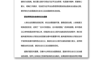 深刻认识习近平法治思想的重大意义深入学习贯彻习近平新时代中国特色社会主义思想