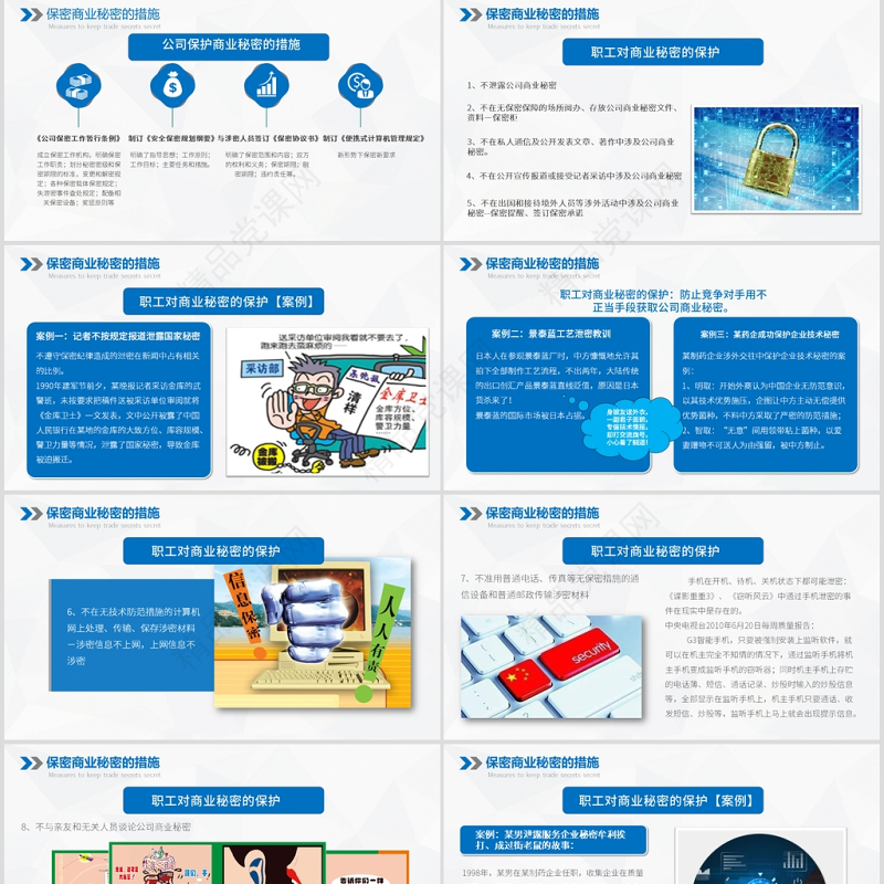 2020年企业保密培训保密制度PPT模板