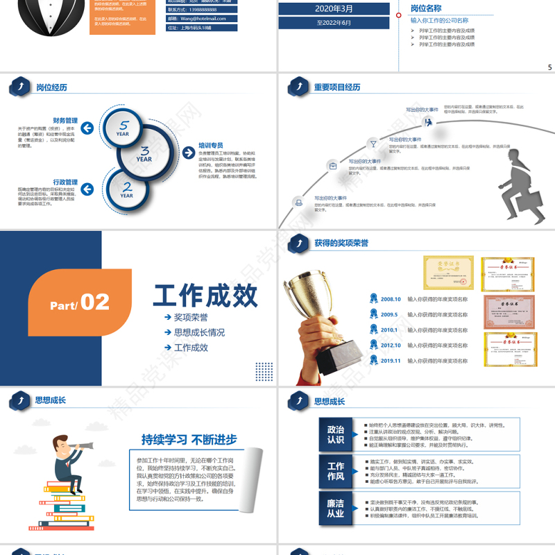 岗位竞聘PPT蓝色大气中层干部竞聘内部竞聘部门岗位竞聘报告模板