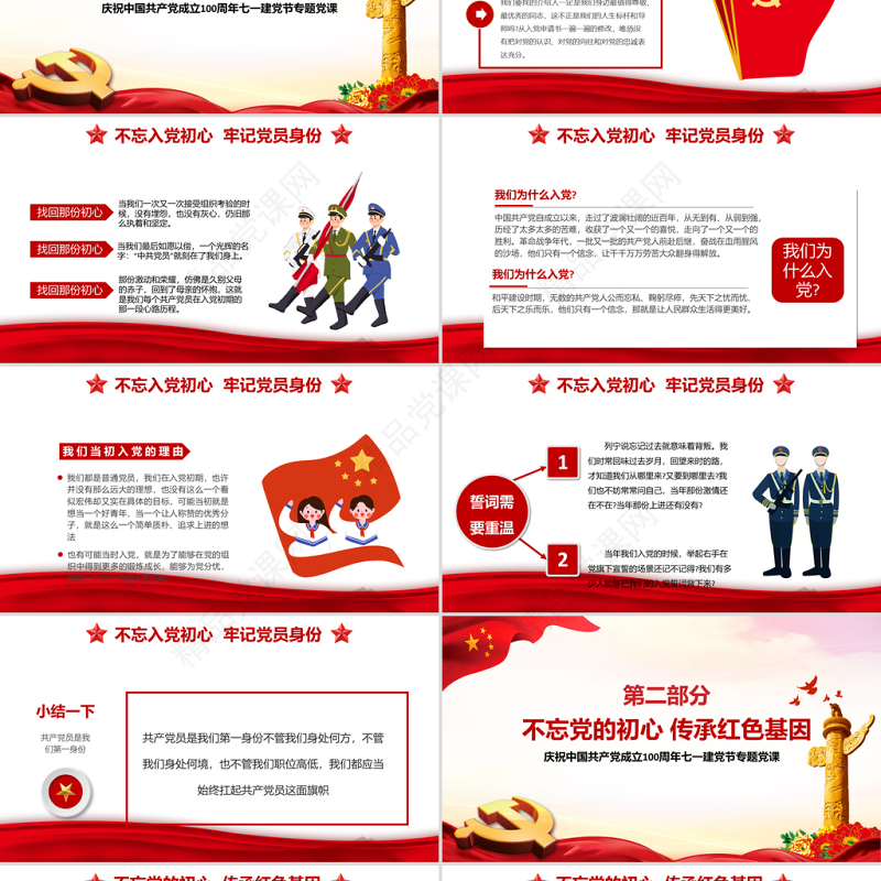 从党史中读懂共产党人的初心建党100周年党课PPT