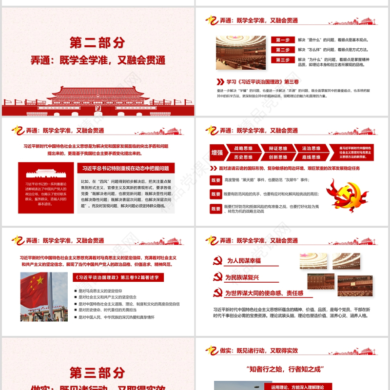 治国理政第三卷在学懂弄通做实上下真功夫PPT模版