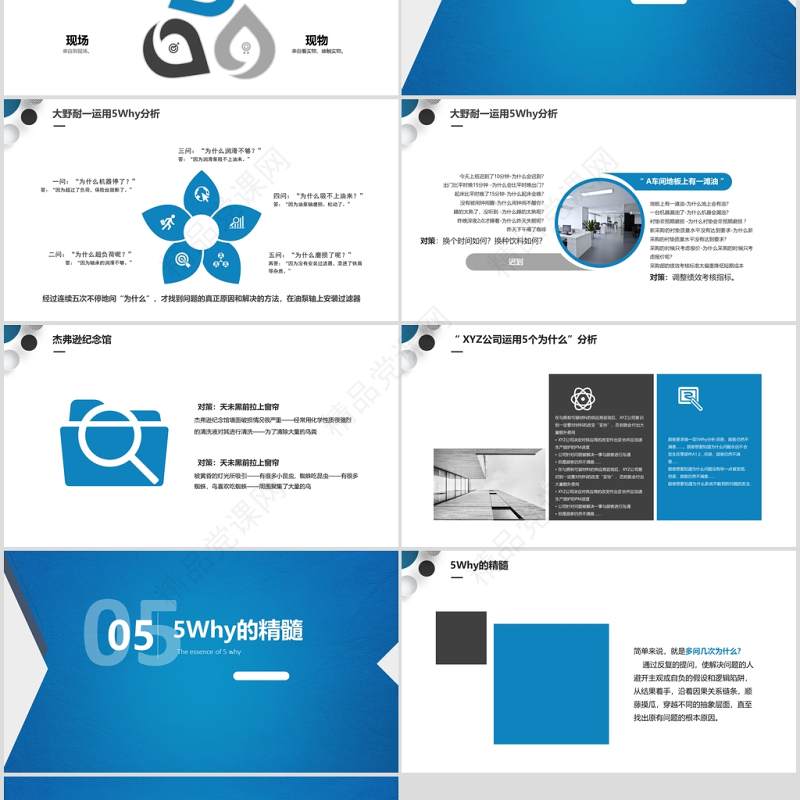 简洁大气生产培训系列课程-5why问题分析法