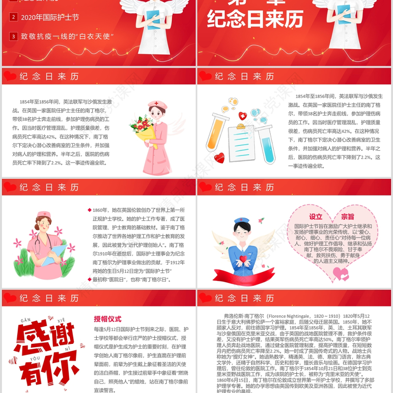 2020最美天使512国际护士节PPT模板