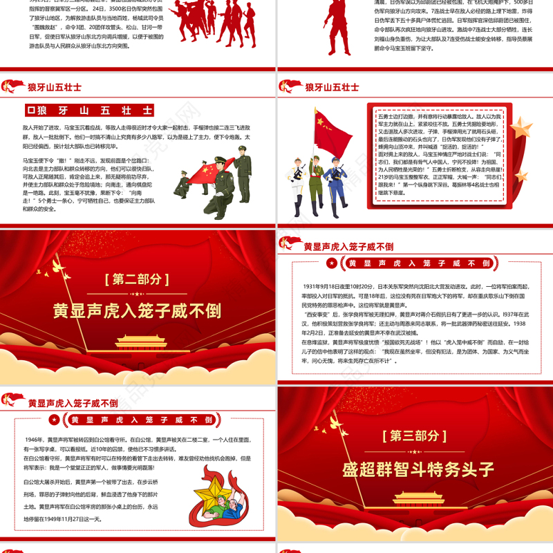 2021重温党政风经典小故事建党百年党史故事党史教育专题党课PPT模板