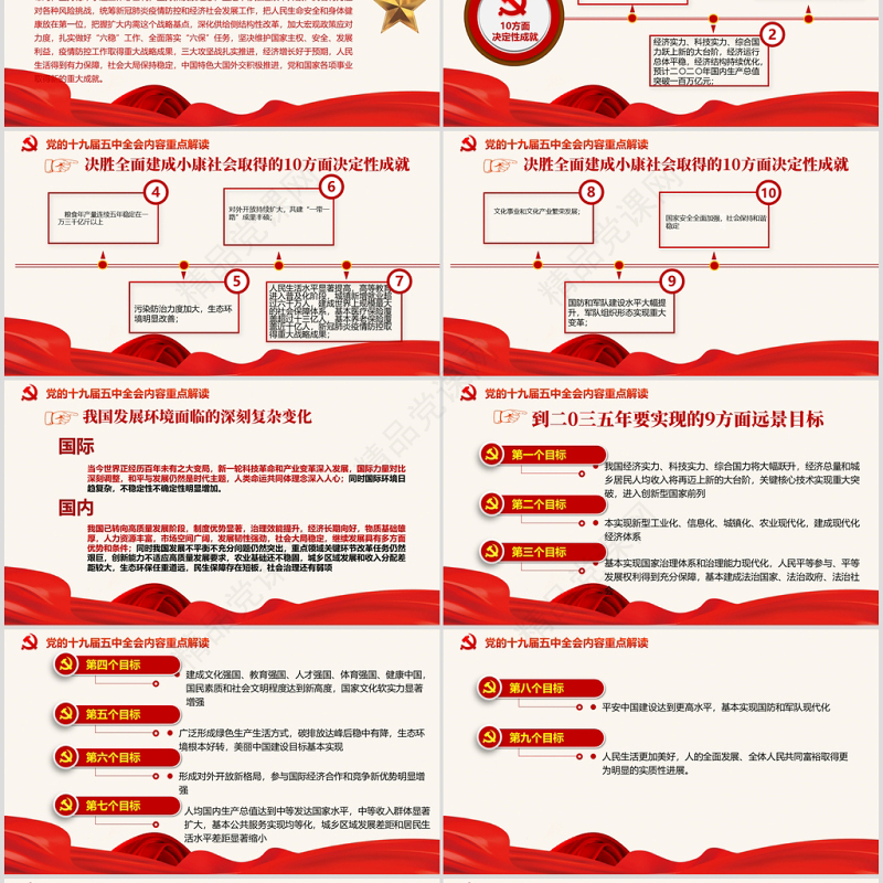 党政风中国共产党第十九届五中全会公报解读PPT