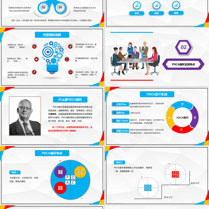 彩色PDCA循环及其在管理中的应用PPT