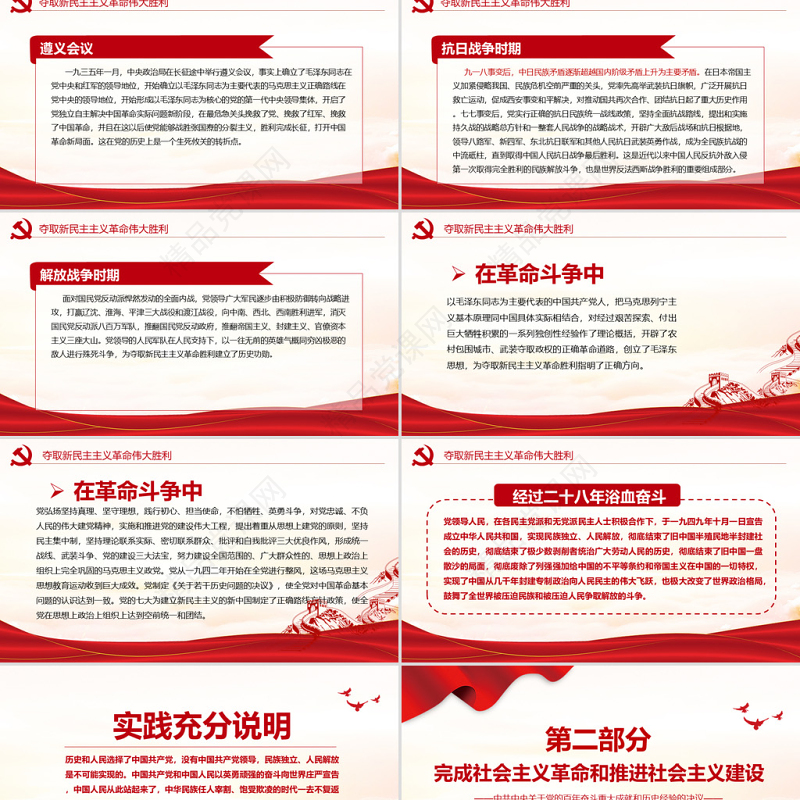 中共中央关于党的百年奋斗重大成就和历史经验的决议党课PPT