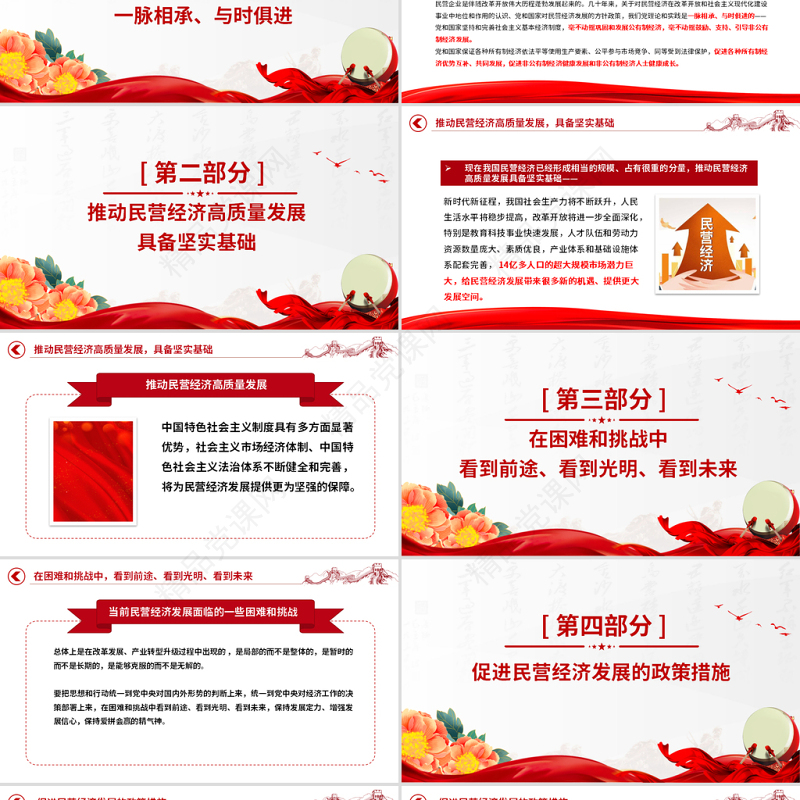 2025民营企业座谈会要点解读PPT促进民营经济发展主题党课下载