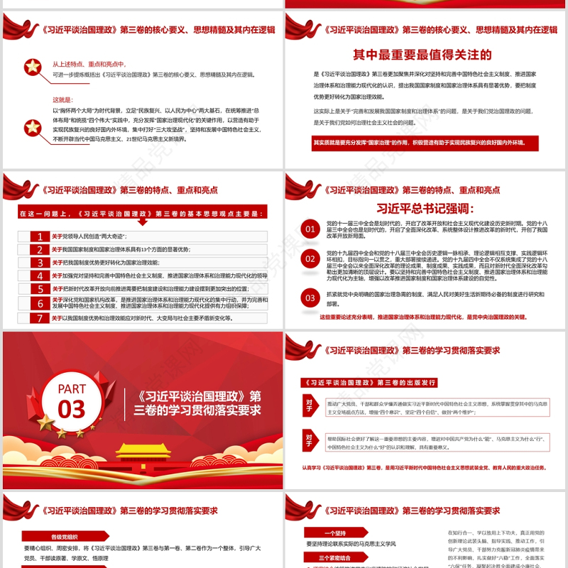 党政风时尚《习近平谈治国理政》第三卷 重点内容全面解读 PPT