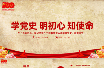 2024学党史明使命ppt
