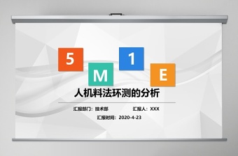 年生产培训5M1E人机料法环测分析PPT模板