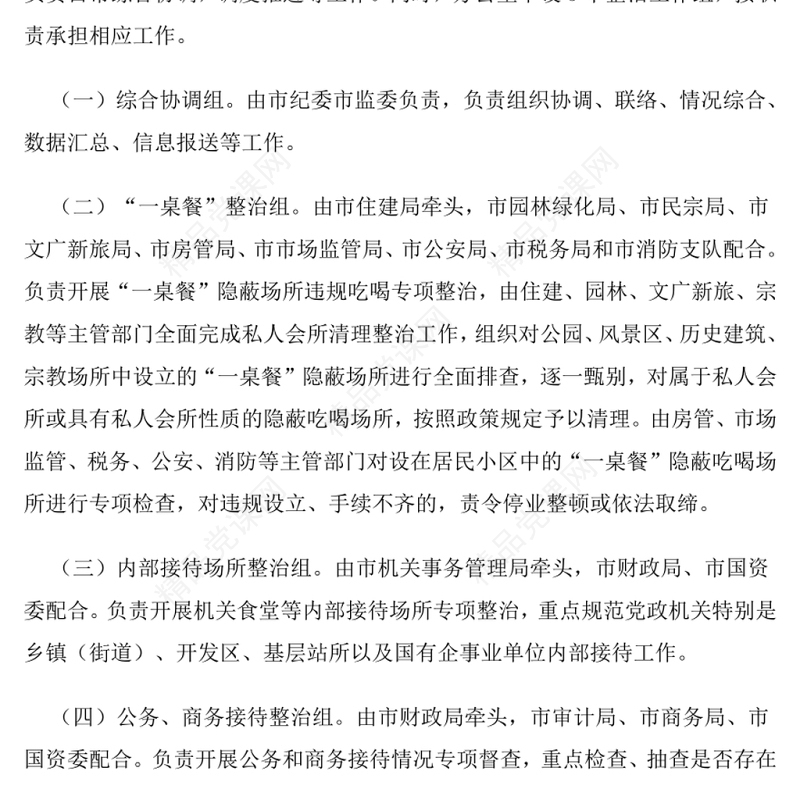 对于全市开展违规吃喝问题专项整治工作方案