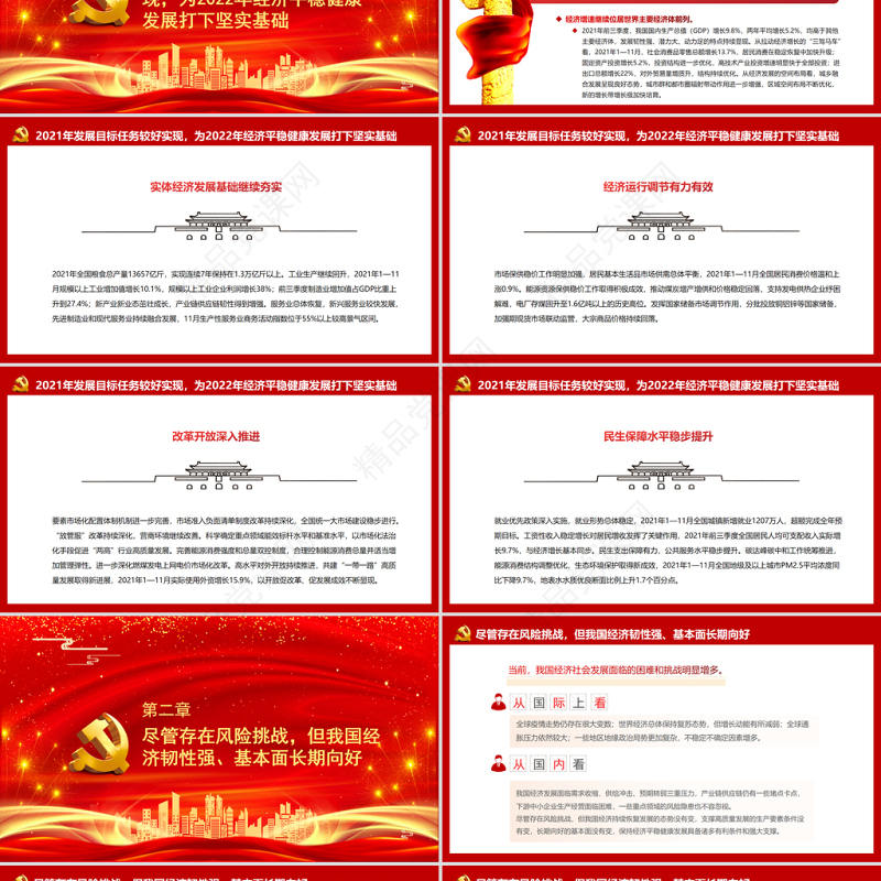 保持平稳健康的经济环境PPT为党的二十大胜利召开营造良好经济社会发展环境微党课