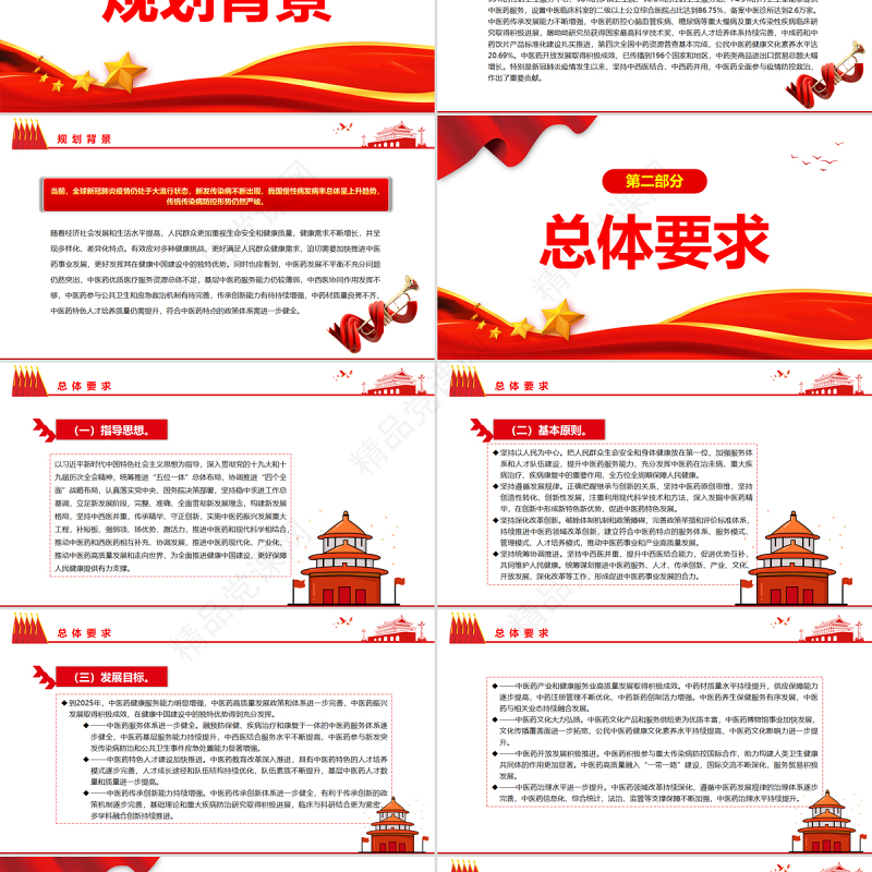 关于印发“十四五”中医药发展规划的通知PPT专题党课课件模板