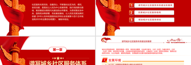 “十四五”城乡社区服务体系建设规划PPT推进社区服务体系建设专题党课课件模板