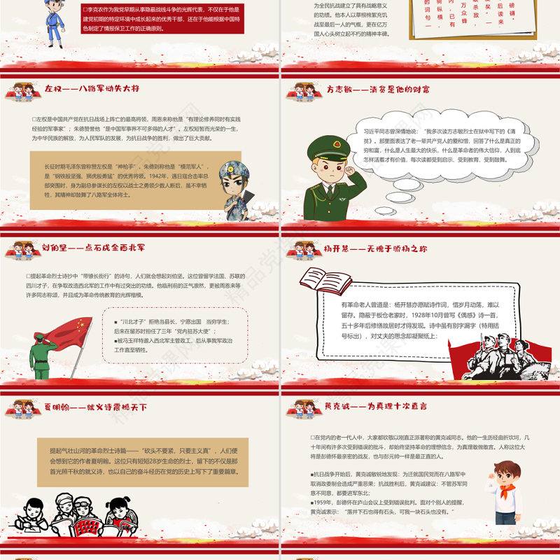 党史上的著名人物系列二PPT建党100周年小学生学党史红色教育专题党课课件