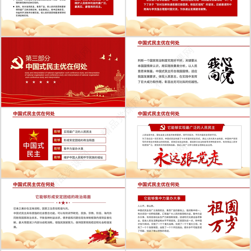 党政党建党课中国式民主为什么符合国情主题PPT模板