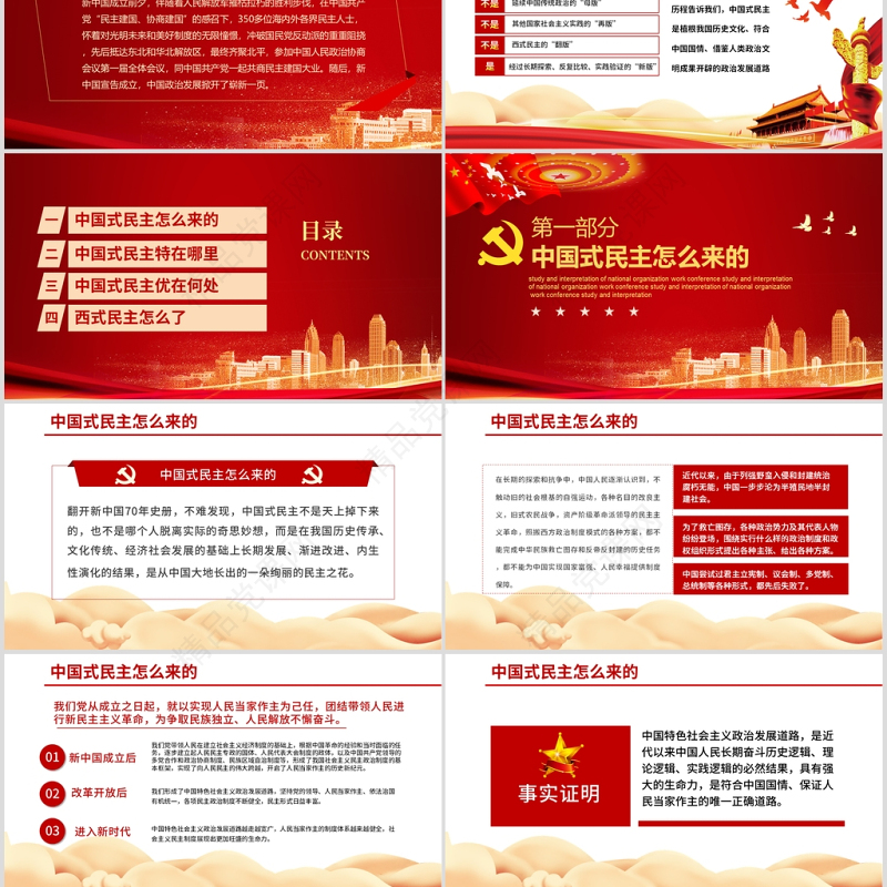 党政党建党课中国式民主为什么符合国情主题PPT模板