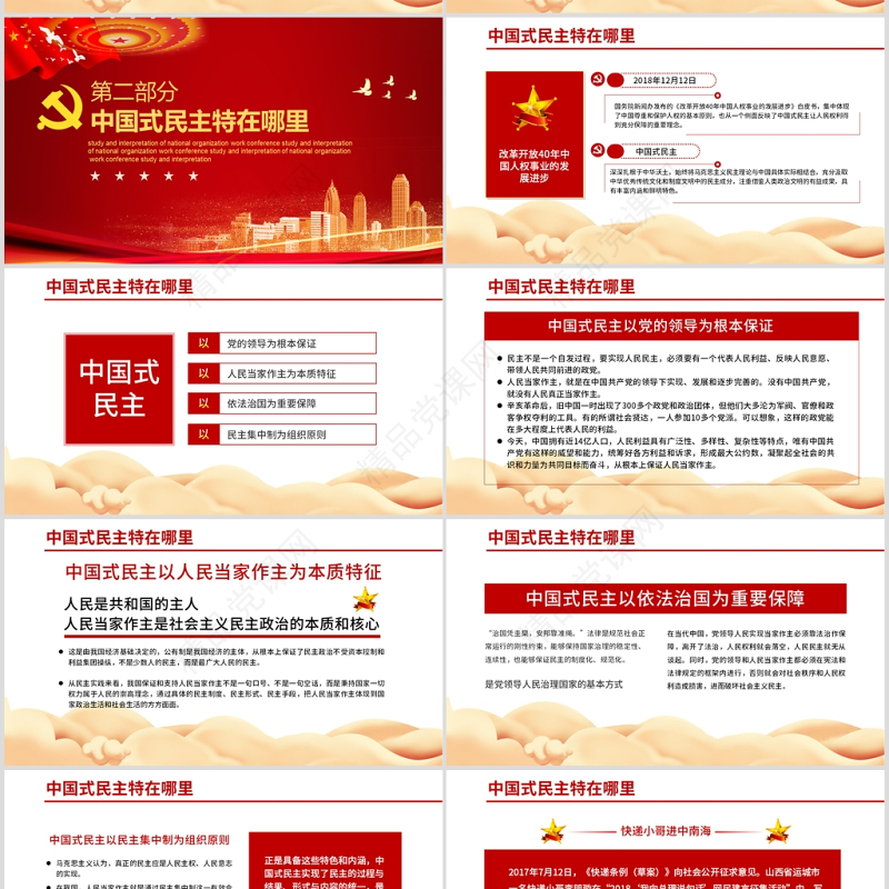 党政党建党课中国式民主为什么符合国情主题PPT模板