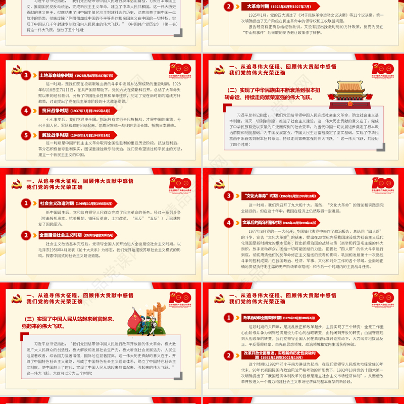 以史为鉴坚定信念着力强化对党的忠诚信赖和看齐追随PPT七一党课建党100周年专题微党课