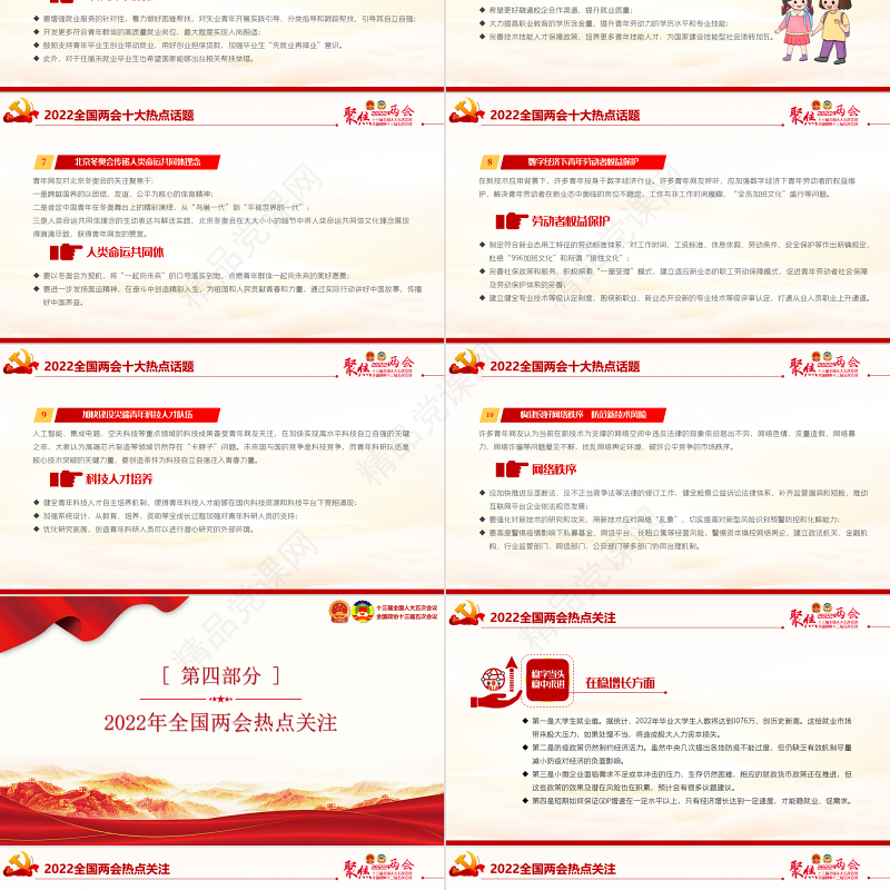 聚焦全国两会PPT精品以优异成绩迎接党的二十大召开党课课件