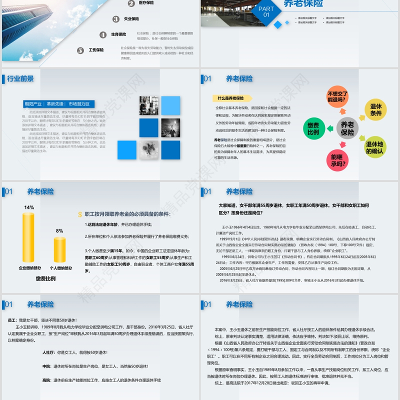社保知识培训PPT模板