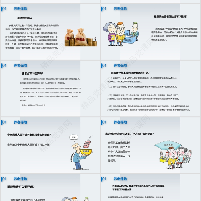 社保知识培训PPT模板