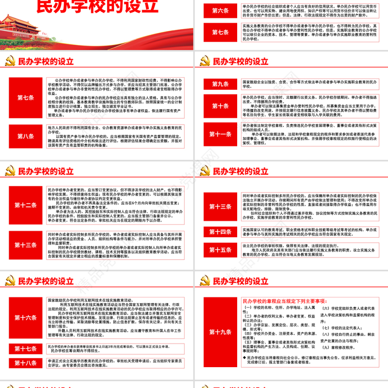 学习解读《中华人民共和国民办教育促进法试试条例》PPT模板