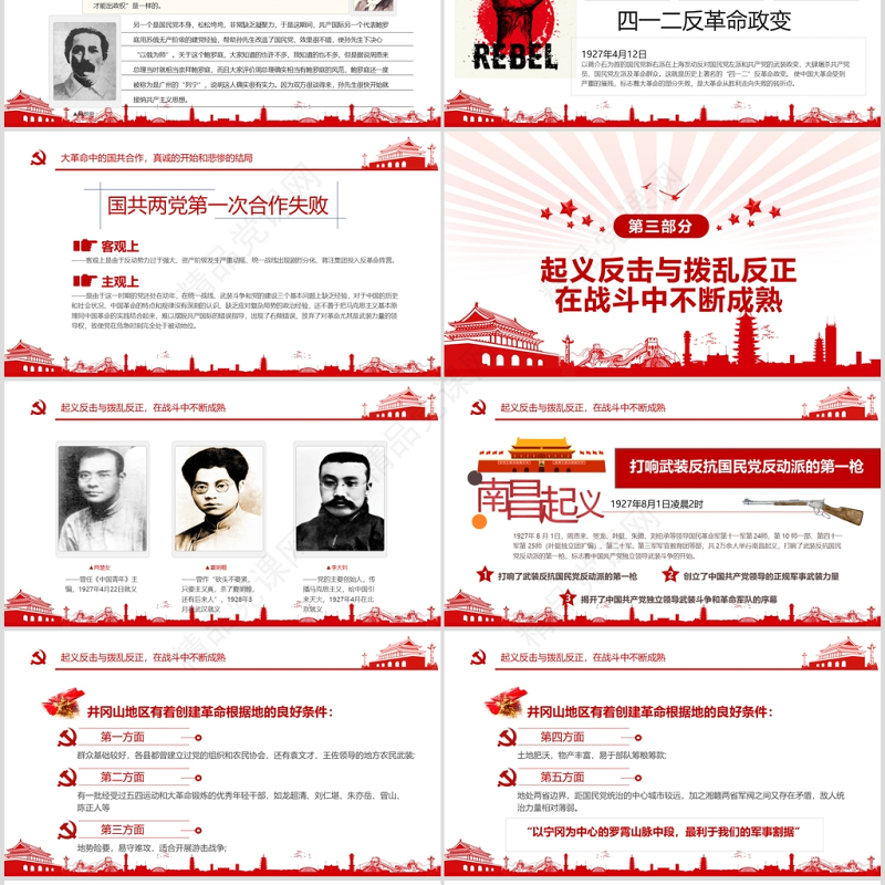 2020党支部党委党组微党课让党徽在奋斗中闪光PPT模板