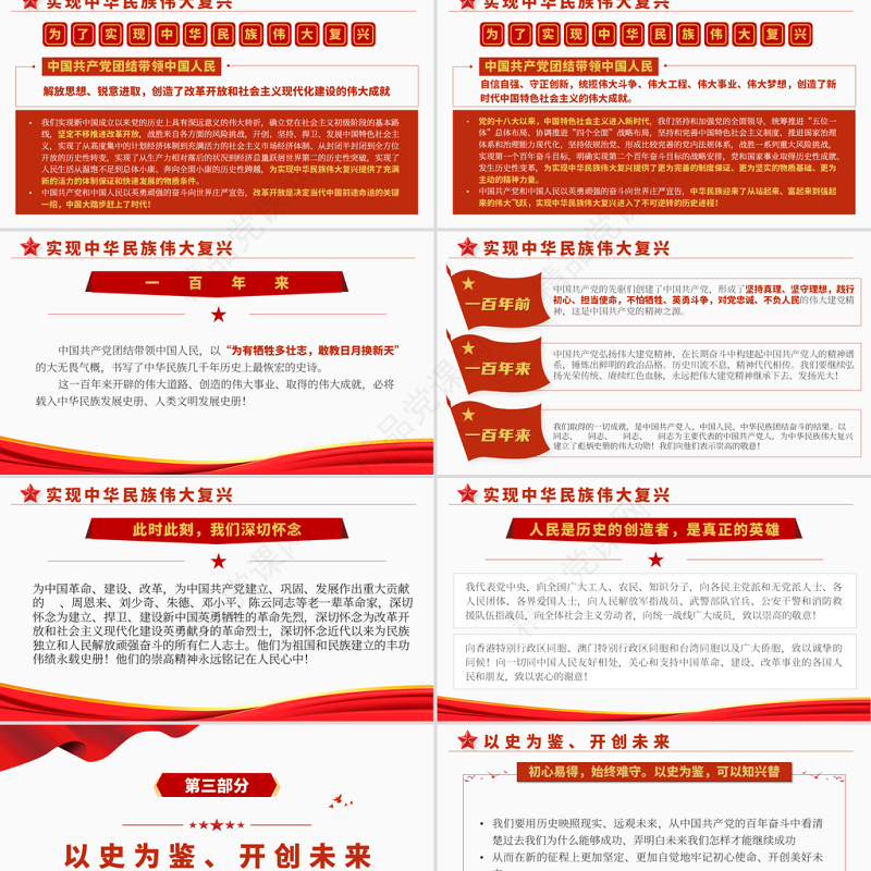 2021庆祝中国共产党成立100周年大会重要讲话PPT七一建党节重点讲话内容解读学习专题党课课件