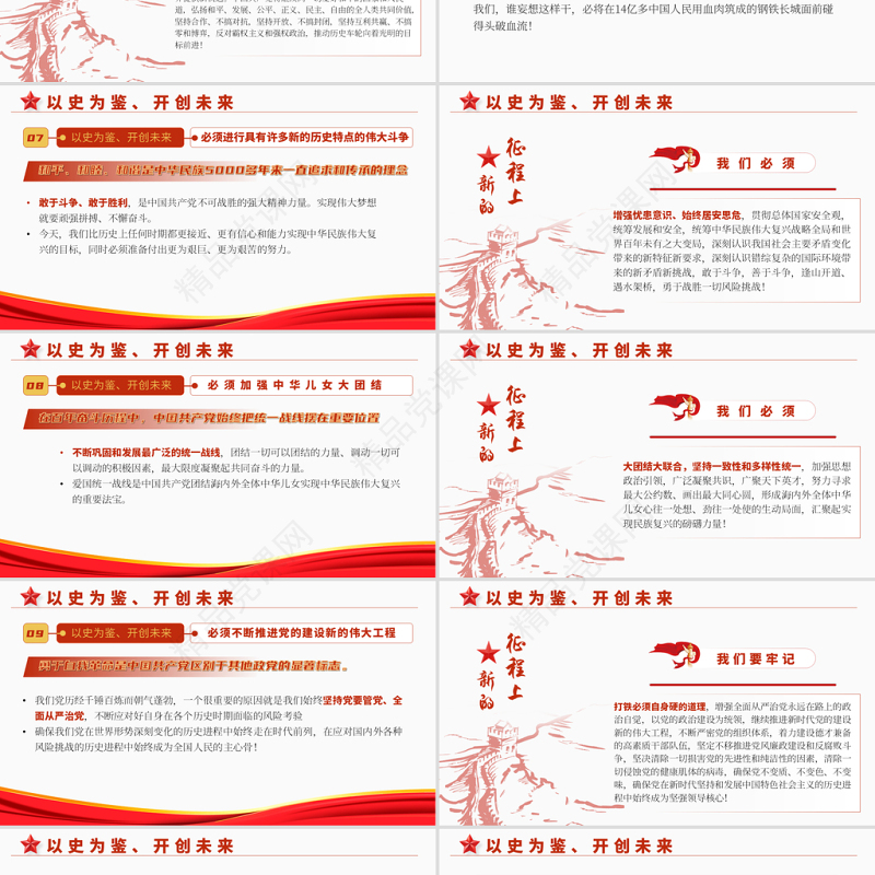 2021庆祝中国共产党成立100周年大会重要讲话PPT七一建党节重点讲话内容解读学习专题党课课件