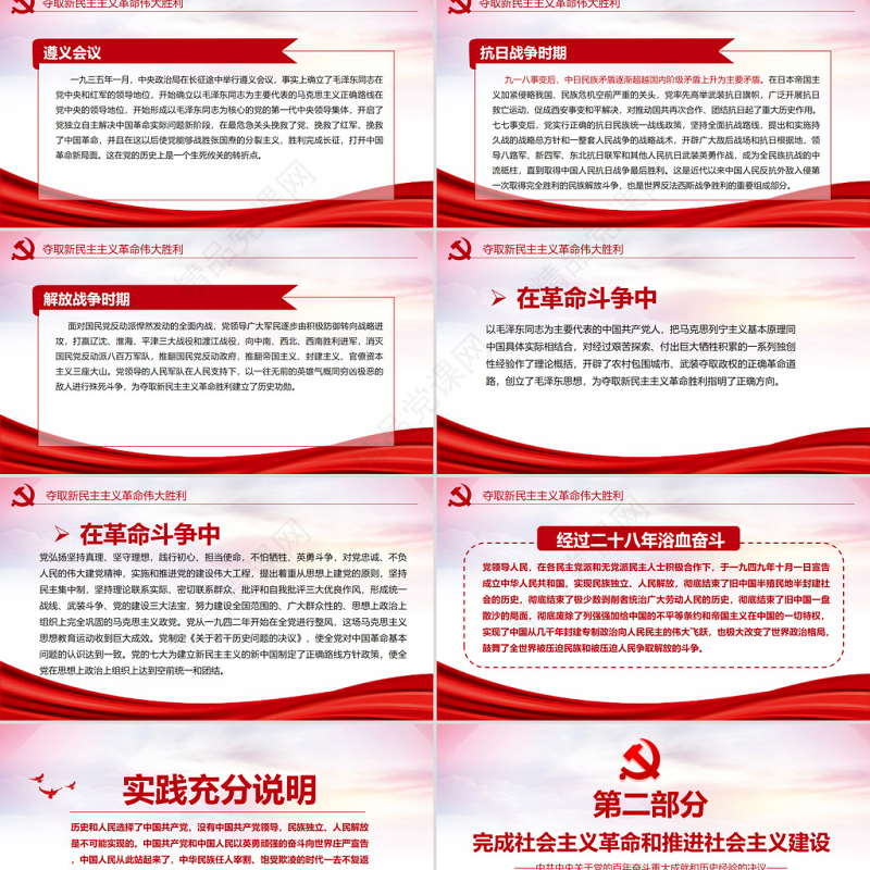 中共中央关于党的百年奋斗重大成就和历史经验的决议党课PPT