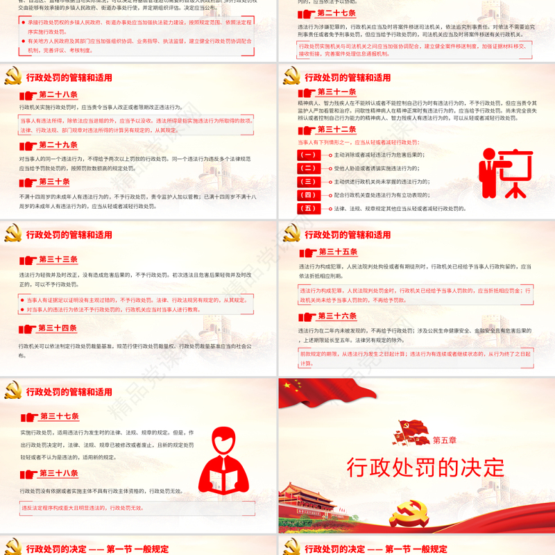 2021学习解读新修订的《中华人民共和国行政处罚法》专题课件PPT模板