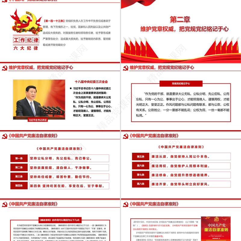 2021学深学透党规党纪永葆共产党本色PPT学党史专题系列党课课件模板下载