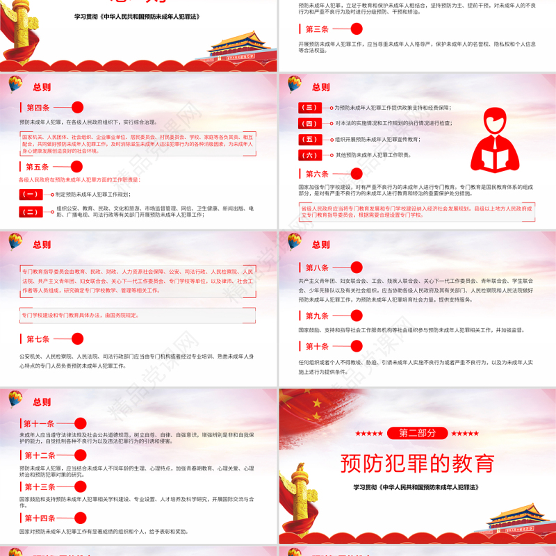 2021学习贯彻《中华人民共和国预防未成年人犯罪法》PPT模板