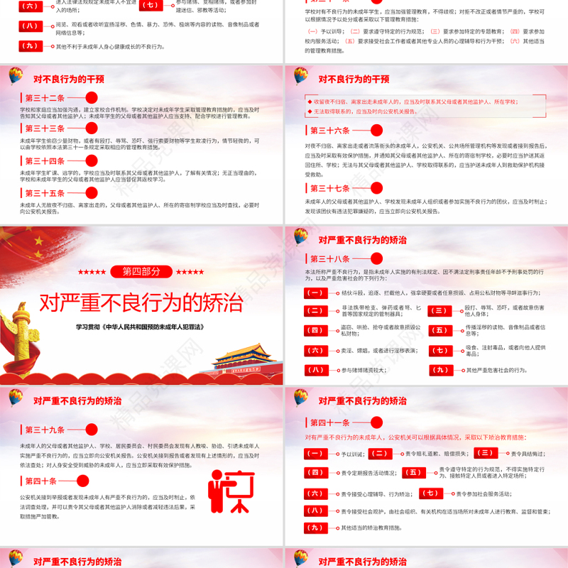 2021学习贯彻《中华人民共和国预防未成年人犯罪法》PPT模板