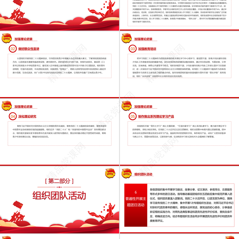 建团100周年PPT优质时尚喜迎二十大永远跟党走奋进新征程共青团主题教育实践活动团课课件