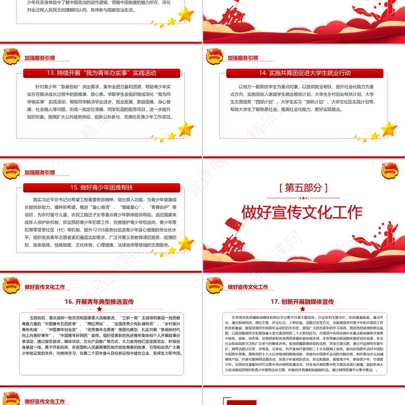 建团100周年PPT优质时尚喜迎二十大永远跟党走奋进新征程共青团主题教育实践活动团课课件