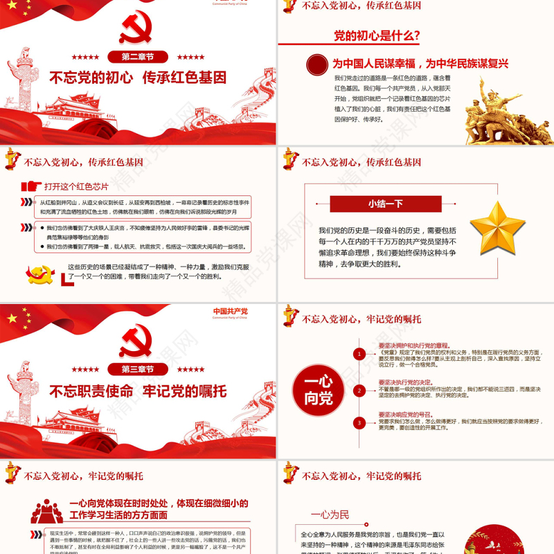 中国共产党建党100周年一生不变的名字共产党员ppt模板