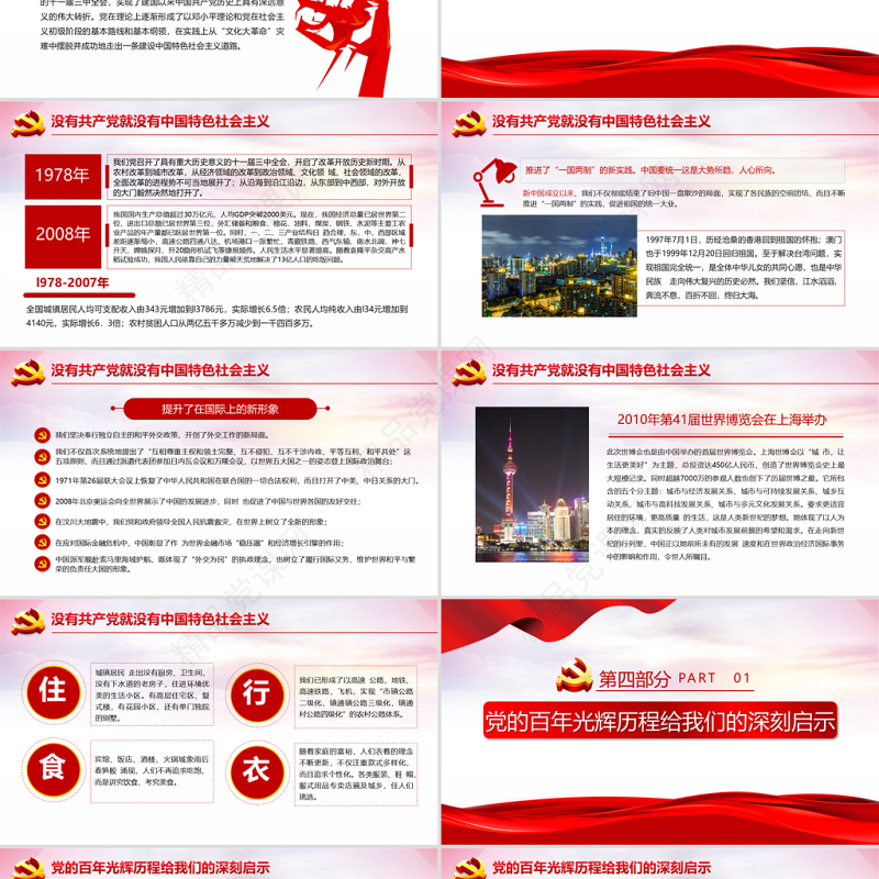 学党史颂党恩跟党走PPT极简风热烈庆祝中国共产党成立100周年专题党课课件