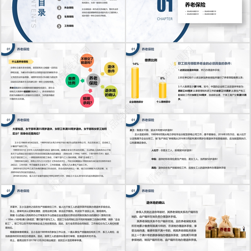 社保知识培训PPT模板
