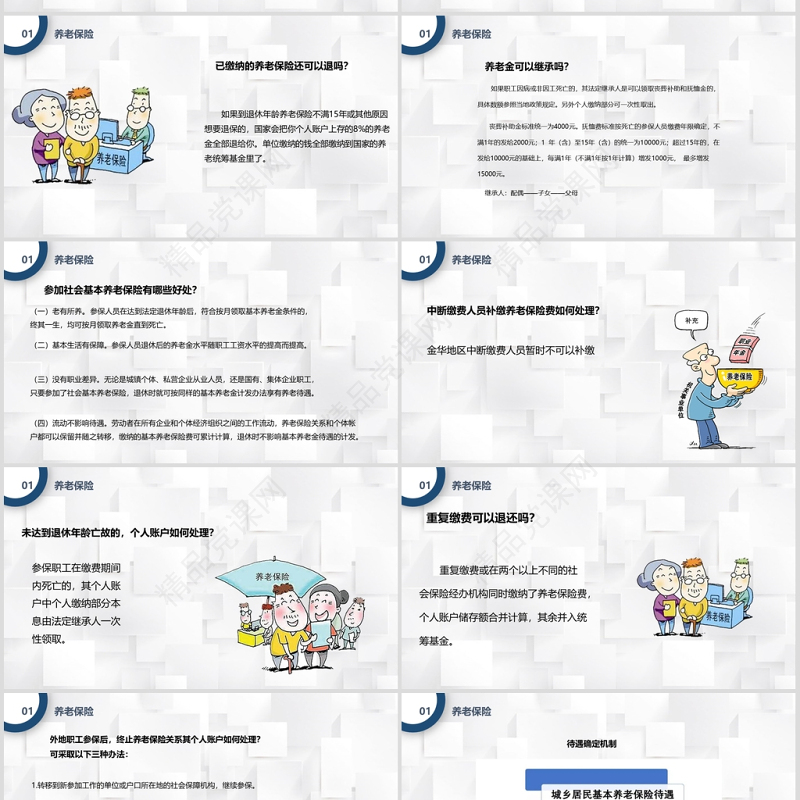 社保知识培训PPT模板