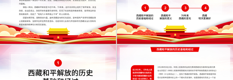 2021传承红色精神积蓄奋斗力量西藏和平解放70周年党课ppt建党100周年党员教育培训专题党课课件