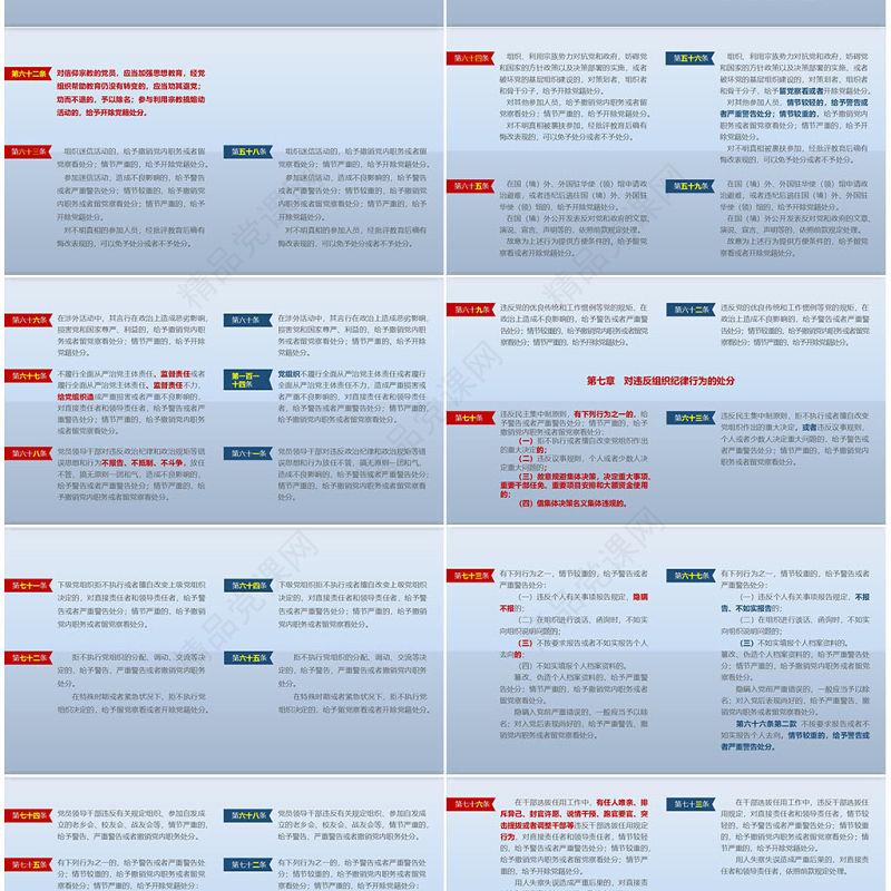 原创修订对照表中国共产党纪律处分条例党课PPT